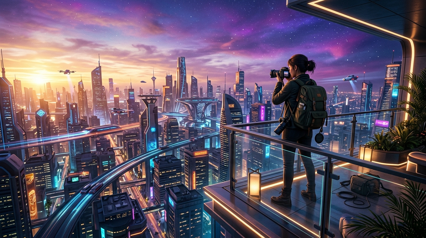 Skyline Sunset City